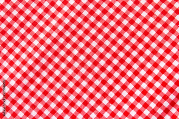 Obraz Classic pink plaid fabric or tablecloth background