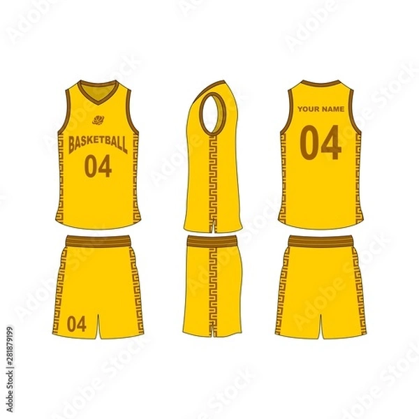 Fototapeta Basketball jersey set template collection.
