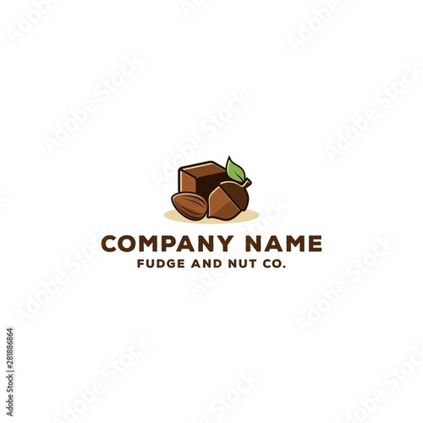 Obraz Fudge and nut logo