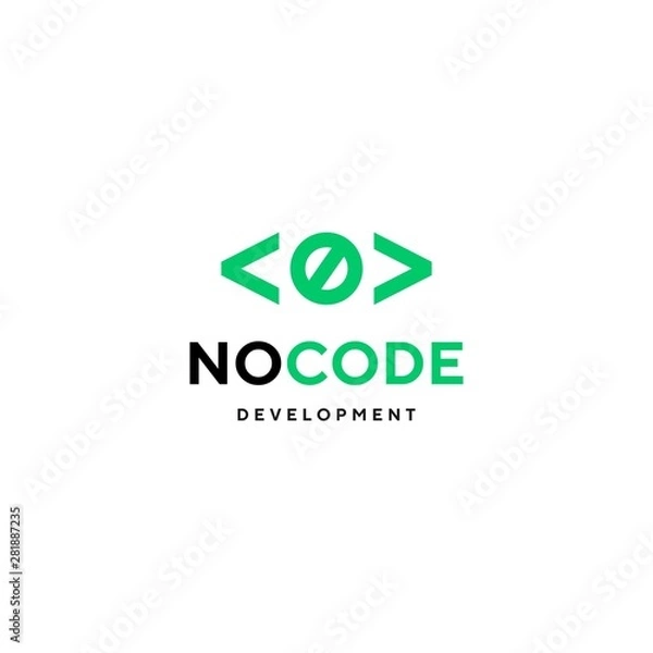 Obraz No code logo template