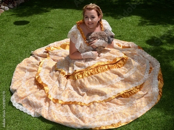 Obraz Azalea belle with bunny