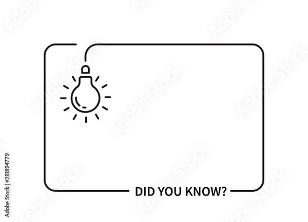 Obraz did you know with hanging bulb.