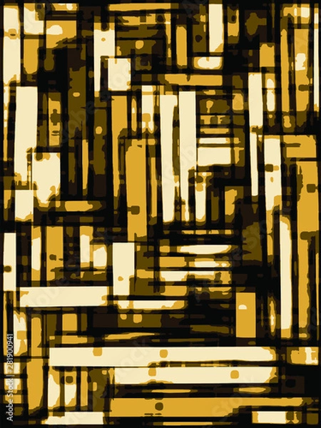 Fototapeta Abstract grunge vector background. Color composition of irregular graphic elements.