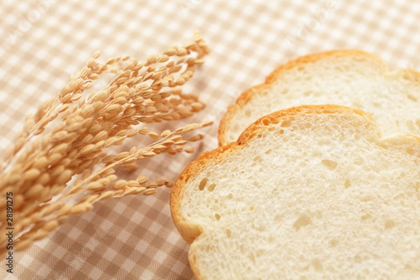 Obraz 米粉パンと稲穂