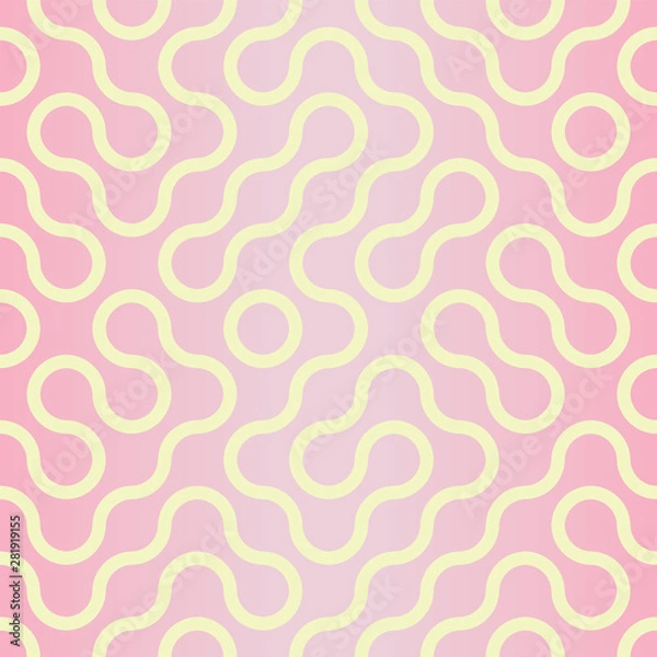 Obraz Vector abstract Truchet wavy style seamless pattern repeat