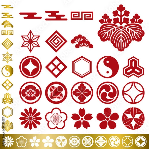 Obraz Zestaw elementów japońskich