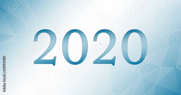 Fototapeta Happy New Year 2020 vector card background