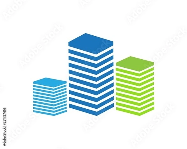 Fototapeta Real estate logo vector template