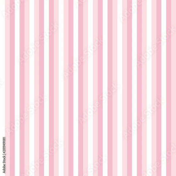 Obraz Pink Background With Stripe Pattern. Vertical Lines Illustration - Vector