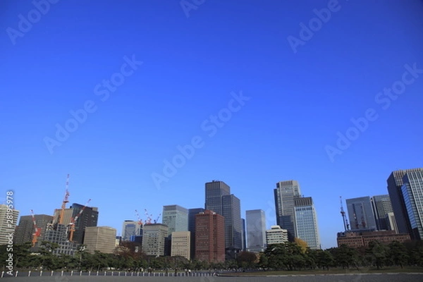 Obraz 丸の内高層ビル遠景