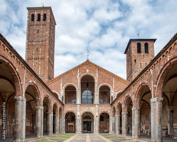 Obraz Basilica of Saint Ambrose  in Milan, Italy