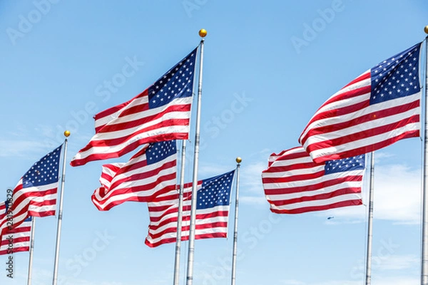 Obraz USA Flag waving