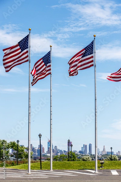 Obraz USA Flag waving