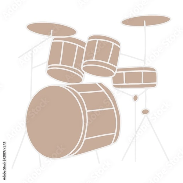 Obraz Vector illustration musical instruments