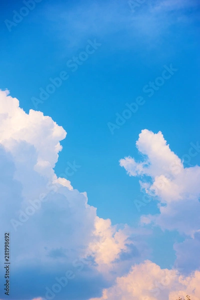 Obraz Blue sky with cumulus clouds