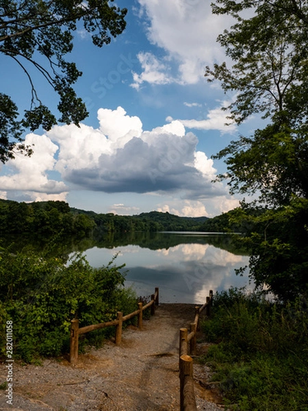 Obraz lake path dock