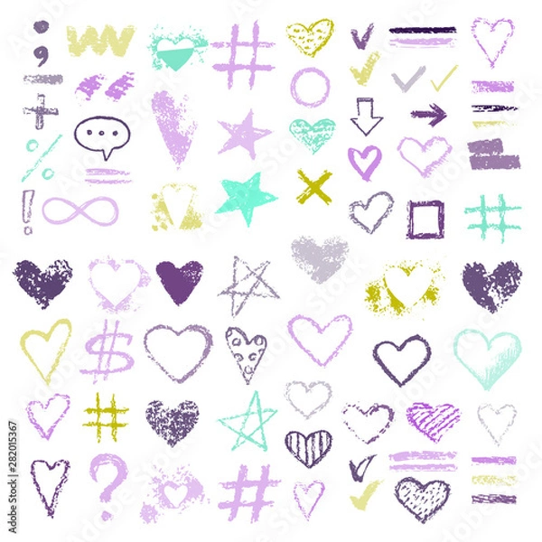 Fototapeta design chalk vector textures hand drawn textures