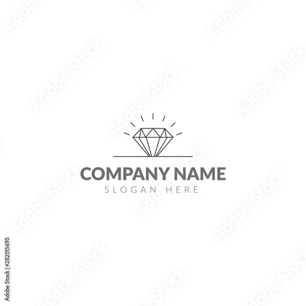 Obraz Diamond line logo vector design template