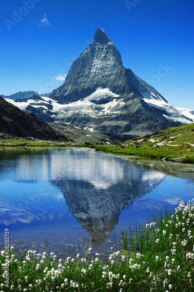 Obraz odbicie Matterhorn w jeziorze