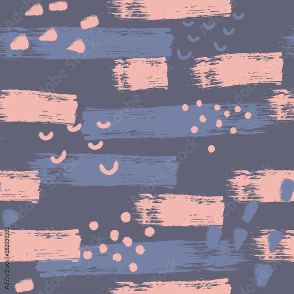 Obraz Colourful abstract brush stroke seamless pattern