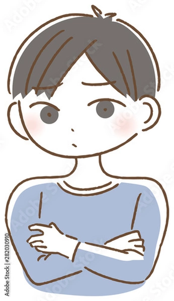 Fototapeta 喜ぶ男の子　イラスト