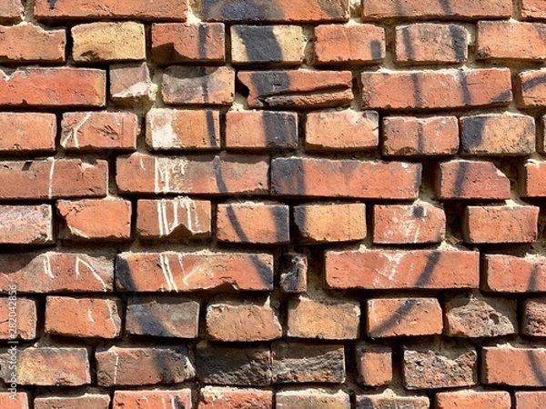 Obraz old red brick wall background