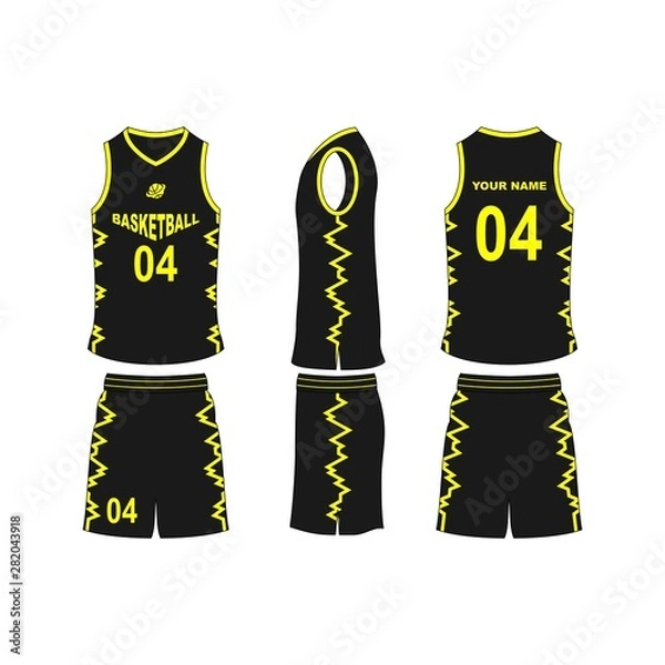 Obraz Basketball jersey set template collection.