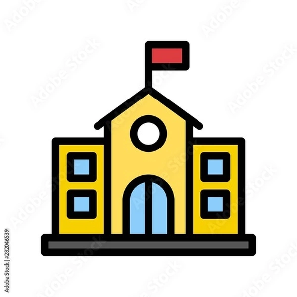 Obraz School vector, Back to school filled design icon