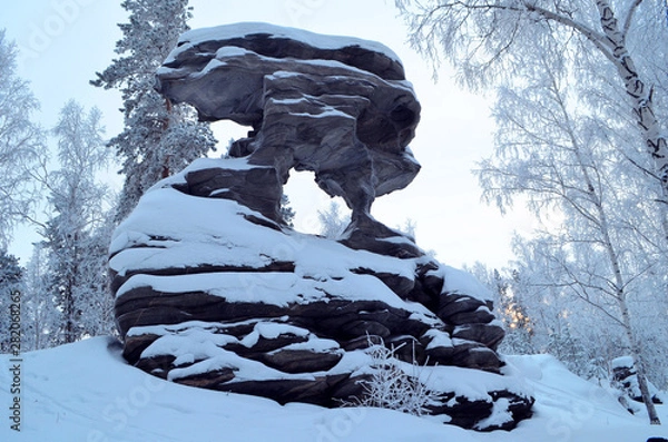 Obraz Natural background. Winter mountain landscape.