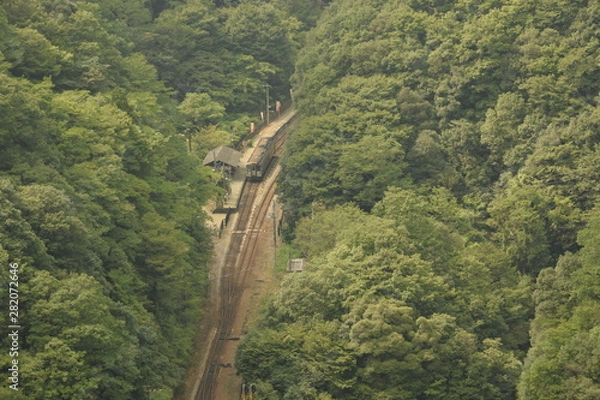 Obraz 山の中の秘境駅