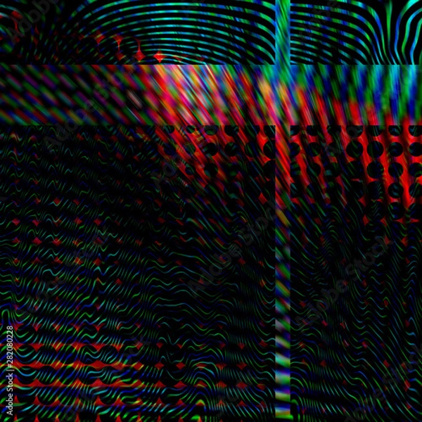 Obraz Wavy abstract glitch effect.