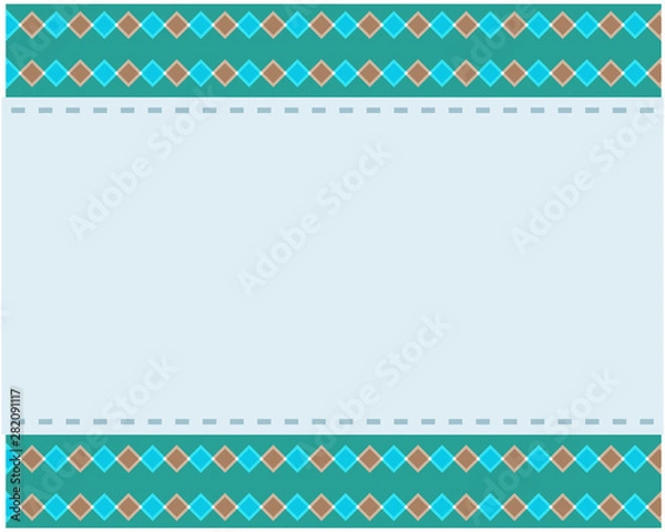 Fototapeta チェック　柄　壁紙　背景　カード　メッセージカード　枠　ライン　メモ