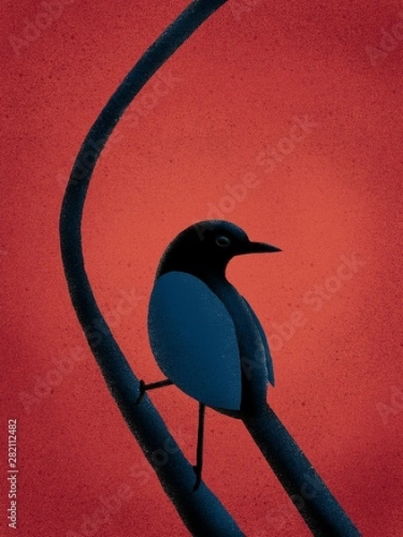 Obraz bird on a branch