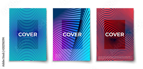 Obraz Minimal vector covers design. Abstract halftone