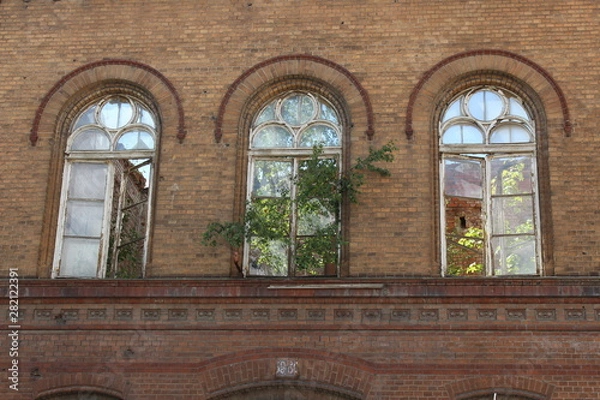 Fototapeta window in stone wall