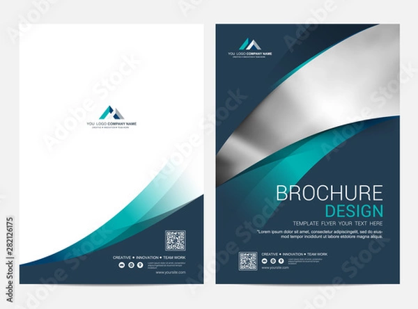 Obraz Brochure Layout template, Leaflet Flyer cover design background