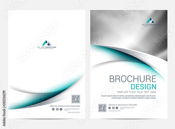 Obraz Brochure Layout template, Leaflet Flyer cover design background
