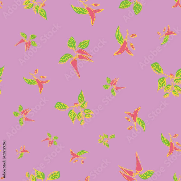 Obraz hot chili pepper seamless repeat pattern