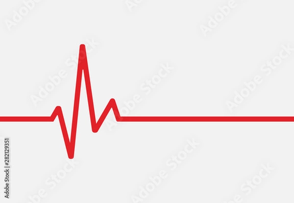 Fototapeta Heartbeat line icon isolated on white background. Vector illustration.