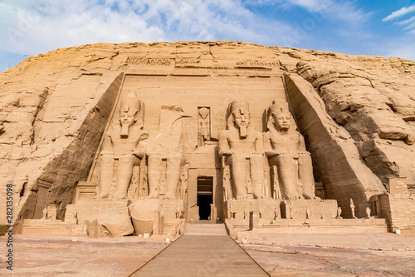 Obraz Abu Simbel temple, a magnificent landmark built by pharaoh Ramesses the Great, Egypt