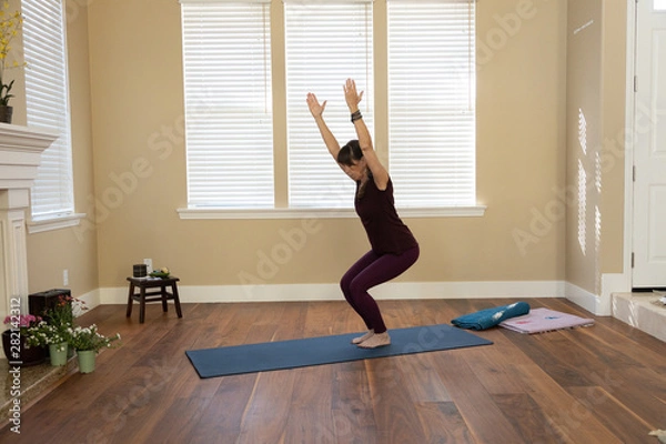 Fototapeta Yoga squat