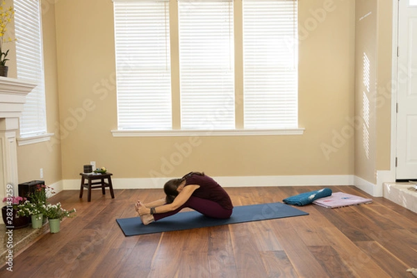 Fototapeta Yoga Seated Forward Bend