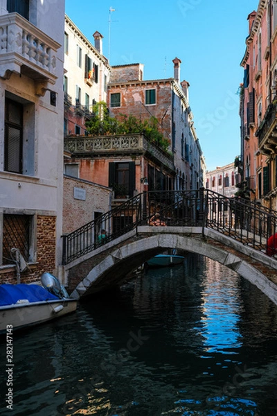 Obraz Venice, Italy - July, 07, 2019: cityscape with the image of channel in Venice, Italy