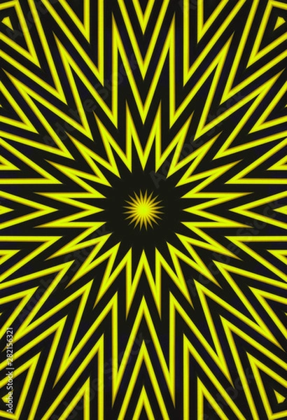 Obraz Yellow starburst abstract background