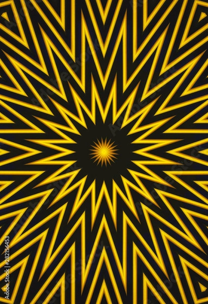 Obraz Golden starburst abstract background