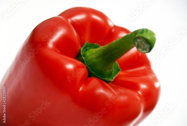 Obraz red raw pepper on white