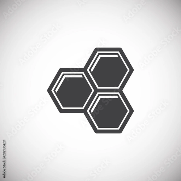 Fototapeta Beekeeping related icon on background for graphic and web design. Simple illustration. Internet concept symbol for website button or mobile app.