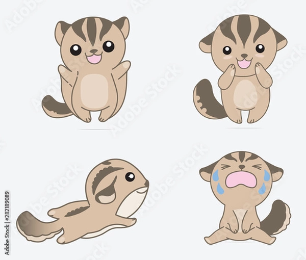 Obraz Little sugar glider icon in vector