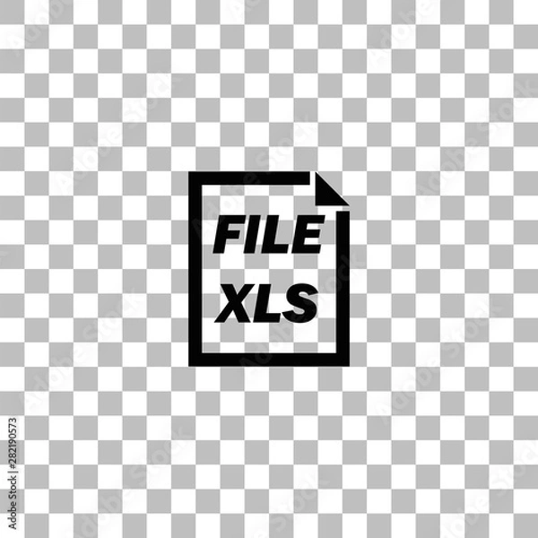 Fototapeta XLS File icon flat