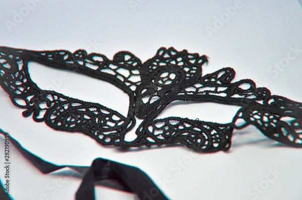 Obraz black tie on white background